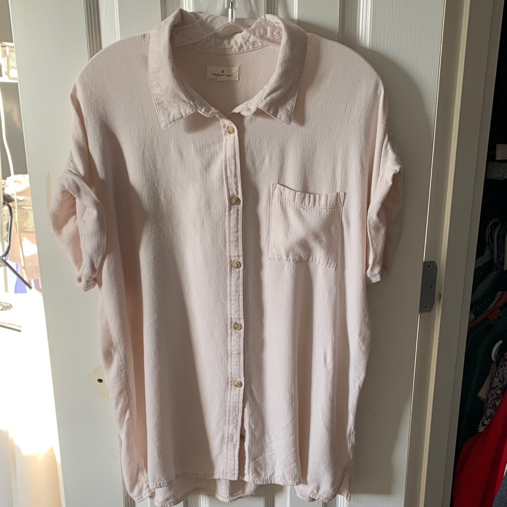 Thread & Supply Pale Pink Button-Down Pocket Shirt